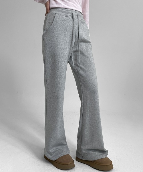 VIP価格★【Courreges】ジャージー ブーツカットパンツ A'GEM/9 × .kom 『NIIER NOR/ニア ノア』 LACE-UP BOOT CUT