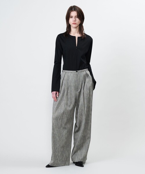 tシャツ 「ASTRAET」 ジップ クルーネック フレアスリーブカットソー レディース ASTRAET tシャツ 「ASTRAET」 ジップ クルーネック フレア