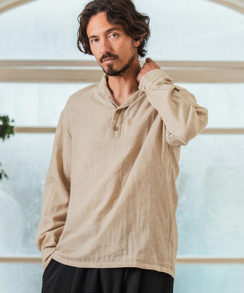 Magine（マージン） シャツ ms5974- Gauze Fabric Shawl Collar Shirts