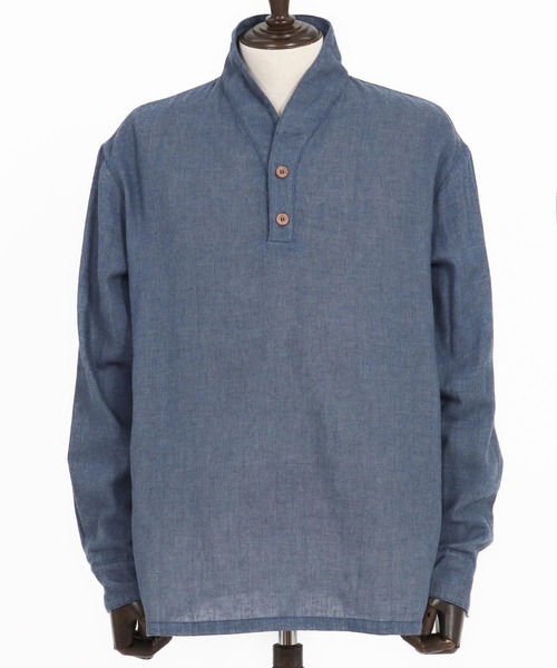 Magine（マージン） シャツ ms5974- Gauze Fabric Shawl Collar Shirts