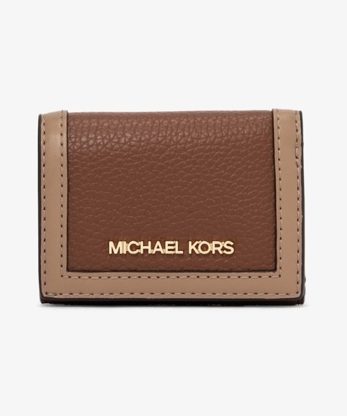 【未使用】MICHAEL KORS　三つ折り財布　サフィアーノレザー　ブラウン Amazon | [マイケルコース] 三つ折り財布 レディース Wallet