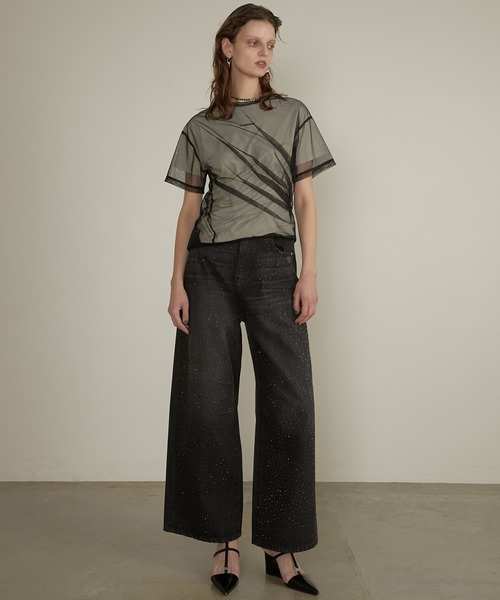 パンツ PRANK PROJECT Heart Bijou Denim Pants PRANK PROJECT】Heart Bijou Denim Pants