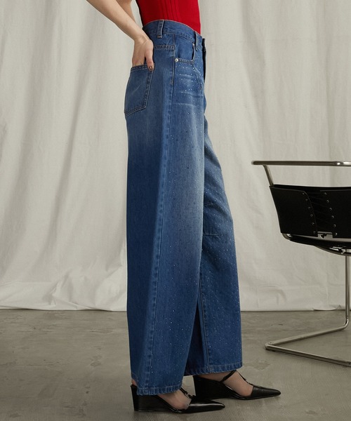 パンツ PRANK PROJECT Heart Bijou Denim Pants PRANK PROJECT】Heart Bijou Denim Pants