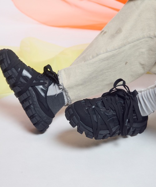 メゾンスペシャル ラトリングソール 厚底 サンダル ブラック 25.5 MAISON SPECIAL サンダル 「UNISEX」「SPECIAL SHOES FACTORY