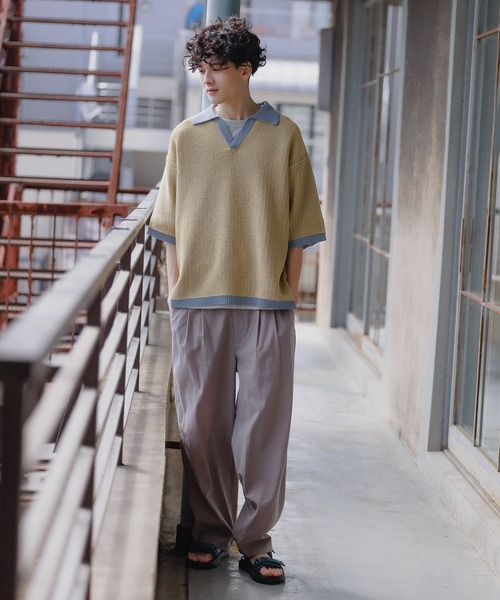 セーター ニット スキッパージャカードニットポロシャツ メンズ | niko and… | 12