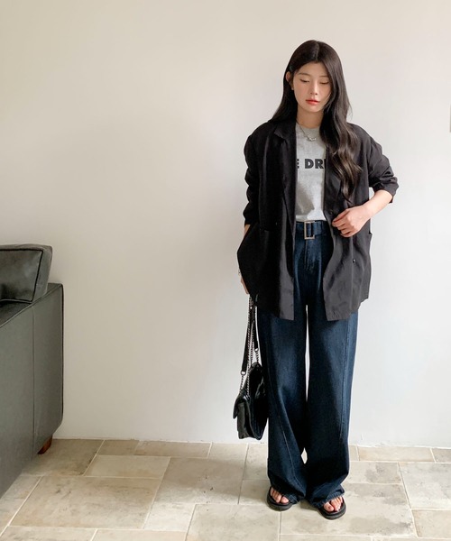 【匿名配送 美品】crewre レイヤードシアージャケット テーラード 冷房対策 crewre online shop / レイヤードシアージャケット