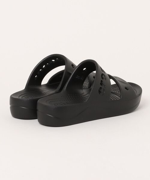 新品‼︎ 24cmクロックス 厚底サンダル 黒 カスタム パーツ付き crocs
