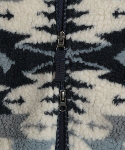 「niko and...」 ジップアップブルゾン「PENDLETONコラボ」 LARGE ネイビー レディース_画像4