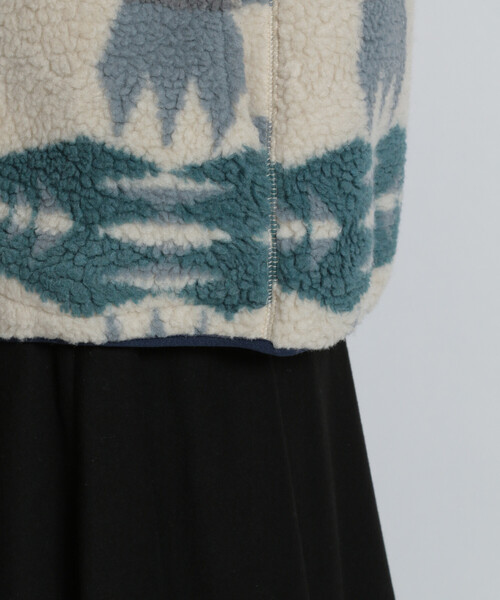 「niko and...」 ジップアップブルゾン「PENDLETONコラボ」 LARGE ネイビー レディース_画像6