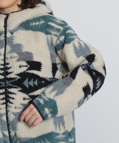 「niko and...」 ジップアップブルゾン「PENDLETONコラボ」 LARGE ネイビー レディース_画像9