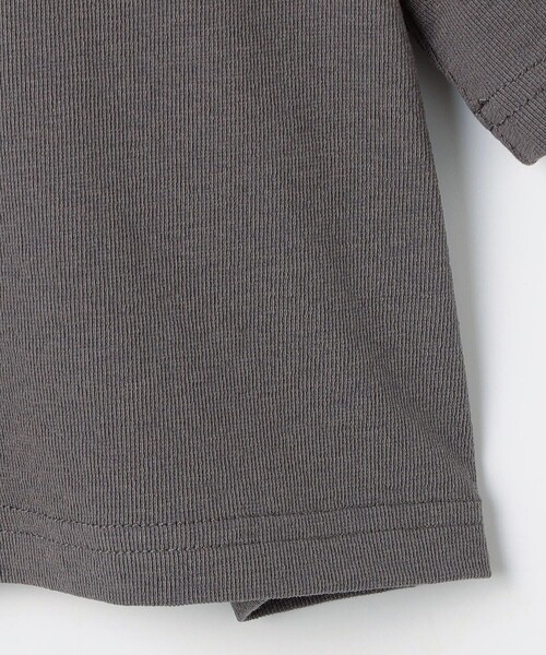 fredy couleur tシャツ 5分袖フレア麻調カットT レディース