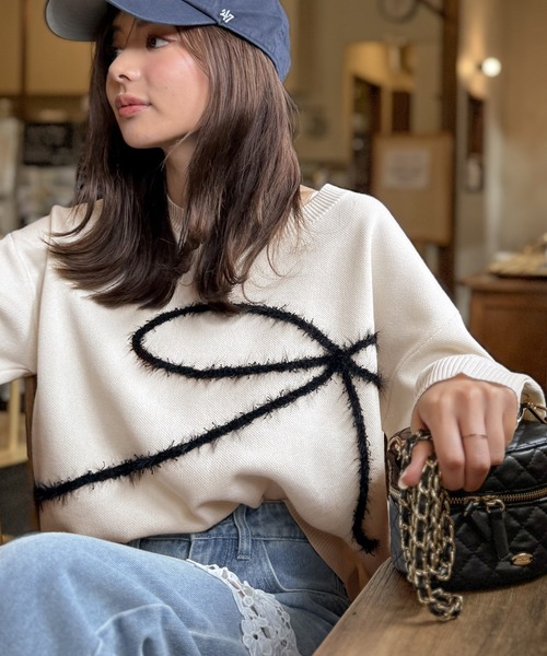 mily bilet ニット セーター 「mily bilet」ゆるっと可愛げ