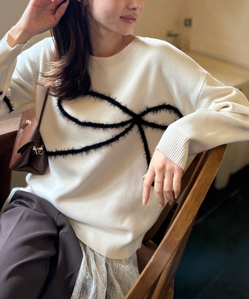 mily bilet ニット セーター 「mily bilet」ゆるっと可愛げ、ふわっと