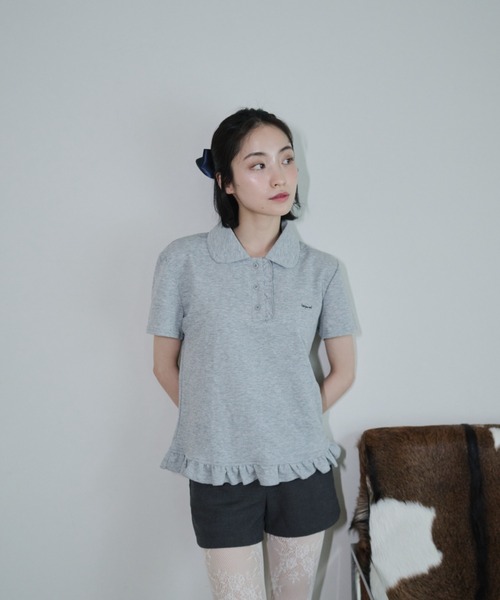 tシャツ SM FRILL TEE レディース HeRIN.CYE | Frill sleeve tops (Tシャツ・カットソー(半袖