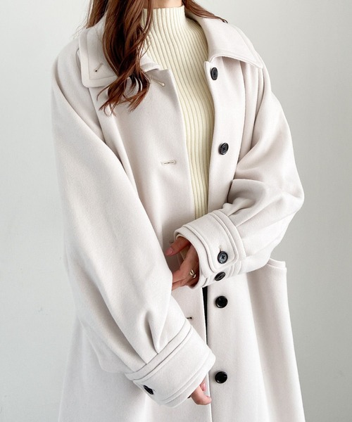 「Heather」 ステンカラーコート M アイボリー レディース_画像9