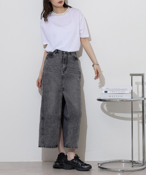 tシャツ BRODIAEA シアーネック半袖カットソー レディース