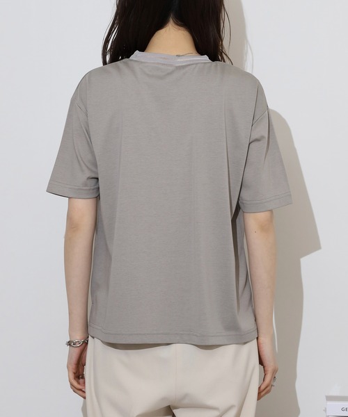 tシャツ BRODIAEA シアーネック半袖カットソー レディース tシャツ BRODIAEA シアーネック半袖カットソー レディース