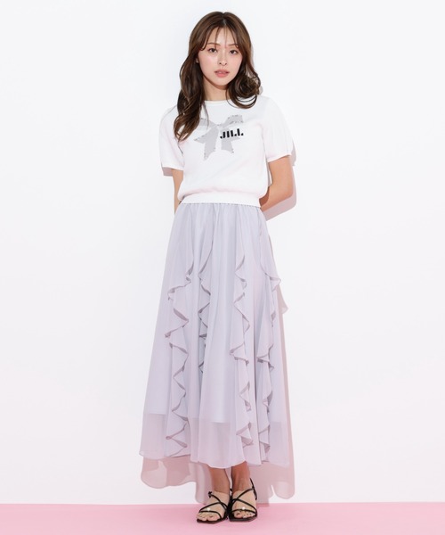 ジルバイジルスチュアート　リボンジャガードビジューニットトップス リボンジャガードビジューニットトップス | JILL by JILL STUART
