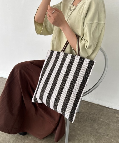 EFOLE（エフォル） トートバッグ Jute stripe tote bag / ジュート 