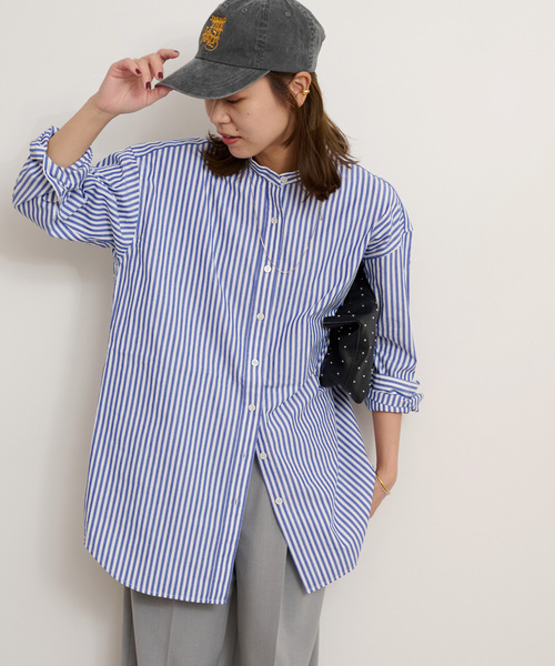 「JOURNAL STANDARD relume」 長袖シャツ FREE ネイビー レディース JOURNAL STANDARD relume 「JOURNAL relume」 長袖ブラウス FREE