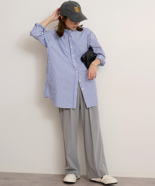 「JOURNAL STANDARD」 長袖シャツ FREE ネイビー レディース JOURNAL STANDARD relume 「JOURNAL relume」 長袖ブラウス FREE