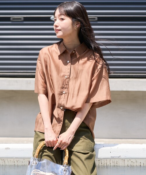ブラウス シャツ サマー シアー ショート半袖シャツ レディース | FREAK'S STORE | 07
