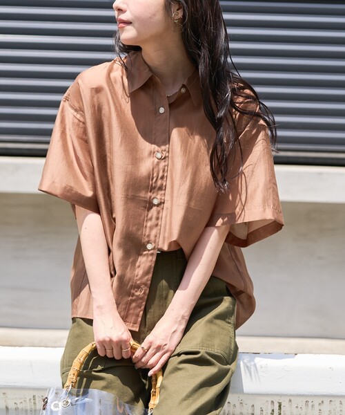 ブラウス シャツ サマー シアー ショート半袖シャツ レディース | FREAK'S STORE | 11