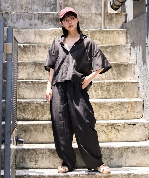 FREAK'S STORE ブラウス シャツ サマー シアー ショート半袖