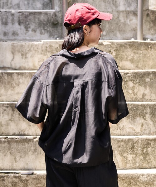 ブラウス シャツ サマー シアー ショート半袖シャツ レディース | FREAK'S STORE | 19