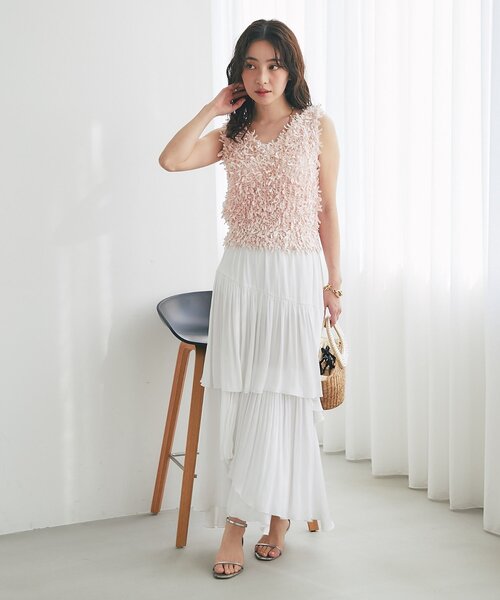 ラブティックボンボン イレヘムティアードスカート La boutique Bonbon（ラブティックボンボン） スカート 「新色追加