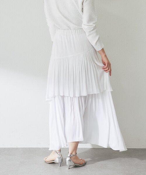 ラブティックボンボン　イレヘムティアードスカート　ホワイト La boutique BonBon｜【新色追加!miki監修・3サイズあり】イレヘム