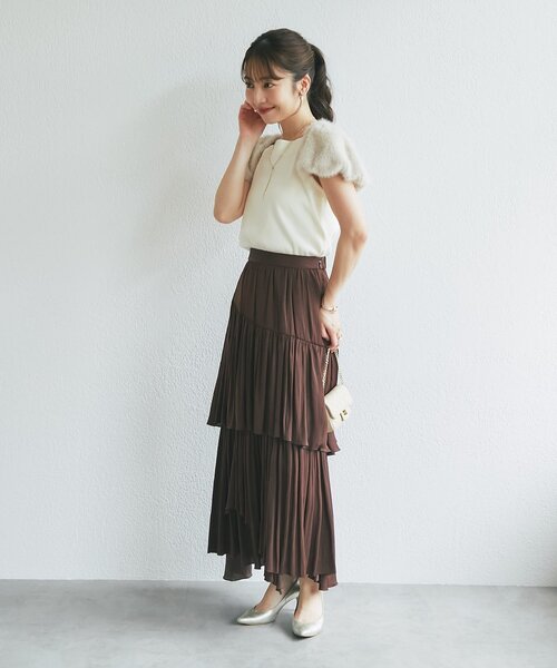 la boutique BonBon イレヘムティアードスカート La boutique Bonbon（ラブティックボンボン） ロング スカート 「再販