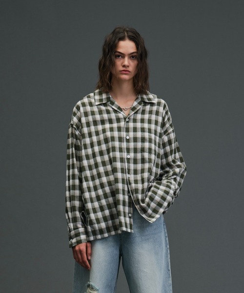 soerte 「soerte」 長袖シャツ 2 ブラウン メンズ : ZOZOTOWN