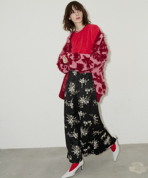 スカート Flower embroidery skirt / フラワーエンブロイダリー