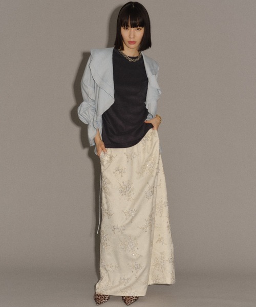 スカート Flower embroidery skirt / フラワーエンブロイダリー