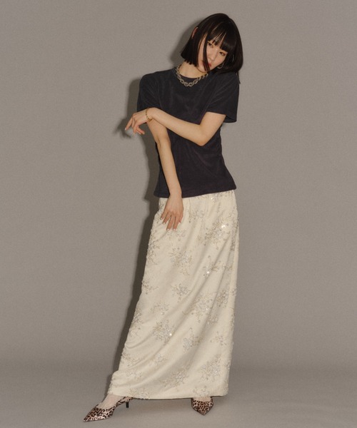 スカート Flower embroidery skirt / フラワーエンブロイダリー