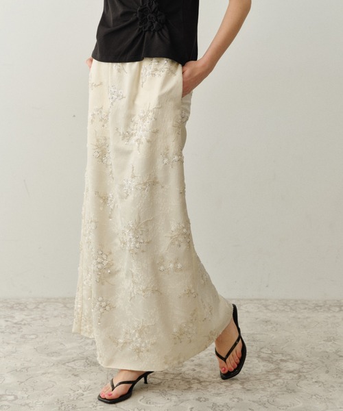 スカート Flower embroidery skirt / フラワーエンブロイダリー