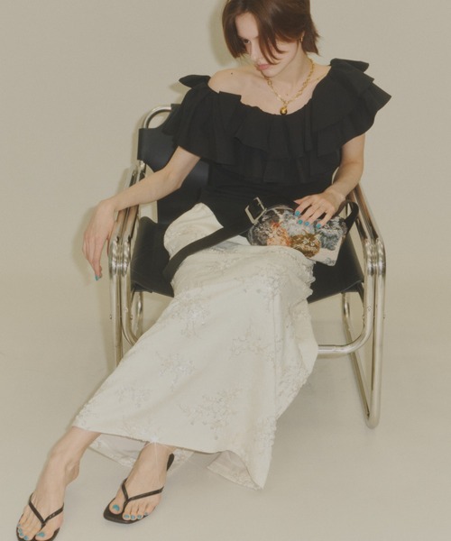 スカート Flower embroidery skirt / フラワーエンブロイダリー