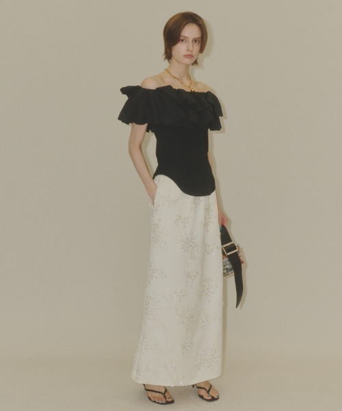スカート Flower embroidery skirt / フラワーエンブロイダリー