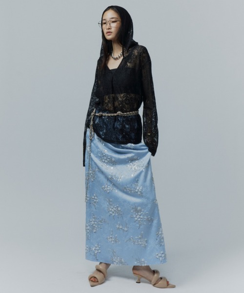 スカート Flower embroidery skirt / フラワーエンブロイダリー