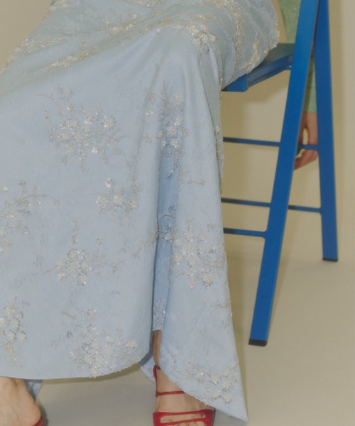 スカート Flower embroidery skirt / フラワーエンブロイダリースカートの画像