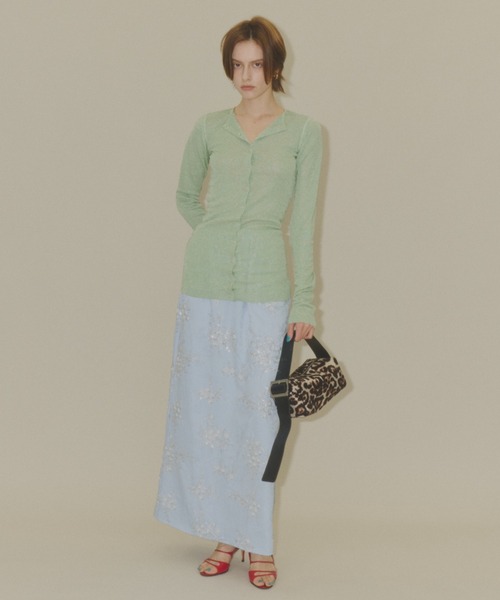 スカート Flower embroidery skirt / フラワーエンブロイダリースカートの画像