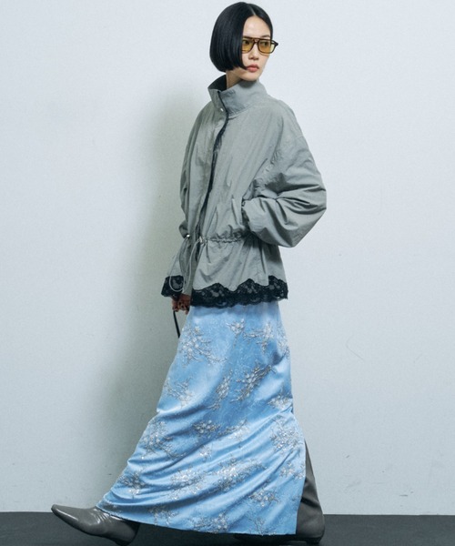 ロング スカート Flower embroidery skirt / フラワーエンブロイダリー