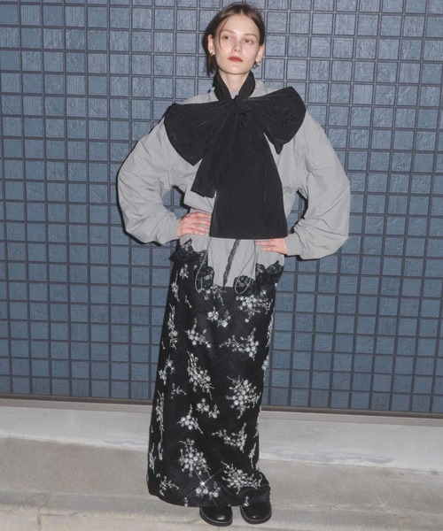 ロング スカート Flower embroidery skirt / フラワーエンブロイダリー