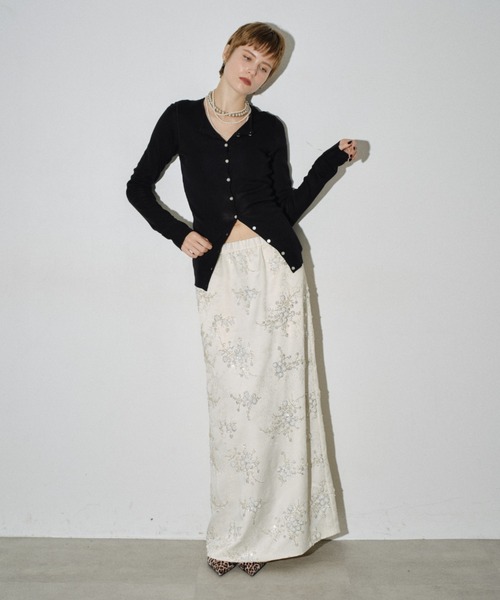 gypsohila Embroidery Skirt エンブロイダリースカート スカート Flower embroidery skirt / フラワーエンブロイダリー