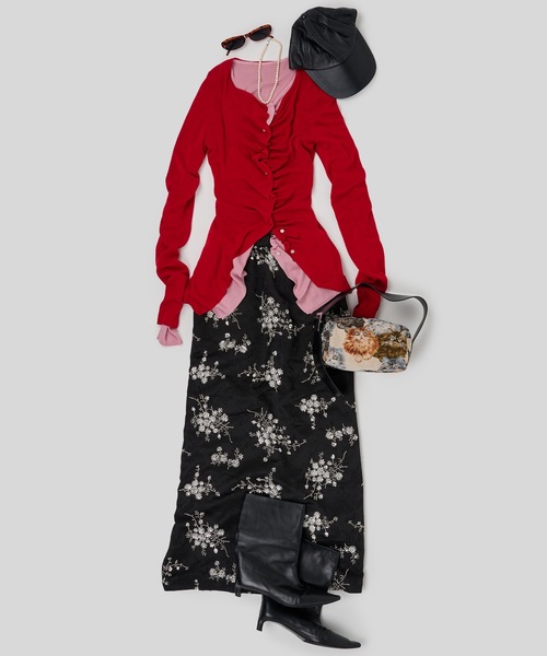 スカート Flower embroidery skirt / フラワーエンブロイダリー