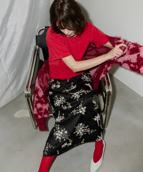 スカート Flower embroidery skirt / フラワーエンブロイダリー