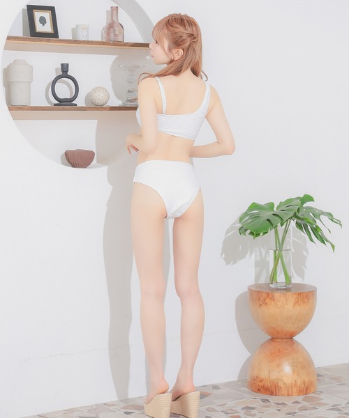 Tika 水着 ビキニ レディース シンプル 可愛い アシメショルダー