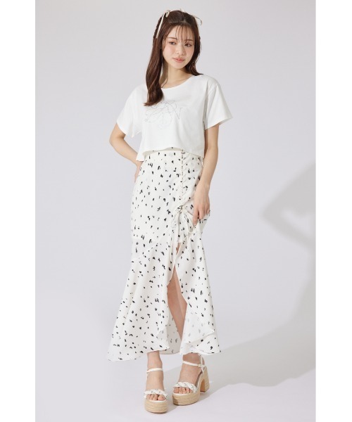 tシャツ 「AKB48 千葉恵里さん着用」ラインストーンロゴTシャツ 夏服 半袖 レディース | rienda | 09