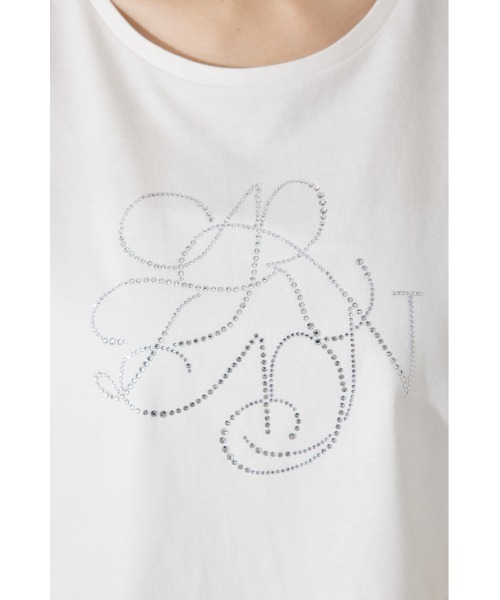 tシャツ 「AKB48 千葉恵里さん着用」ラインストーンロゴTシャツ 夏服 半袖 レディース | rienda | 12